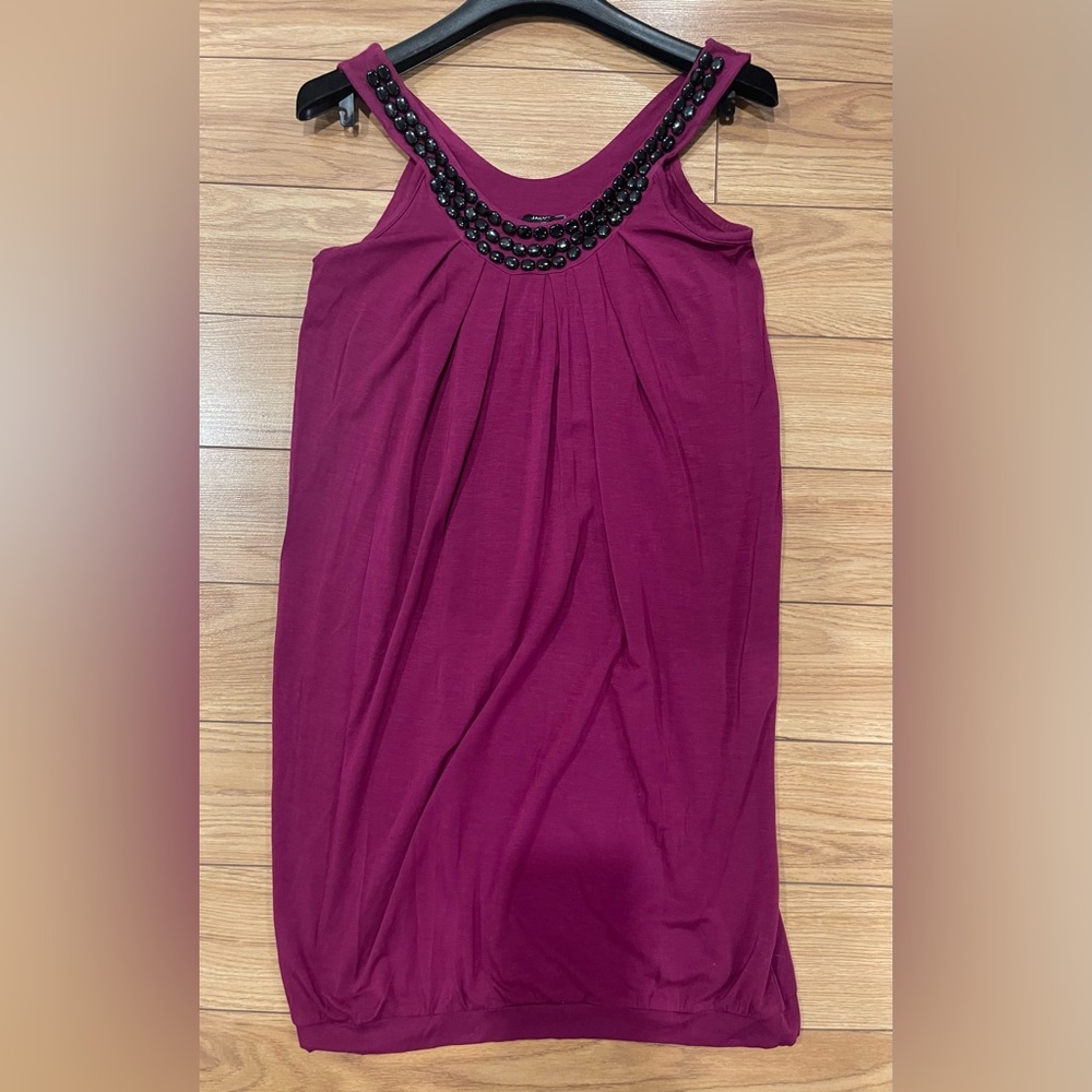 Jacob Vintage Y2K Purple Sleeveless mini Dress size XS beads